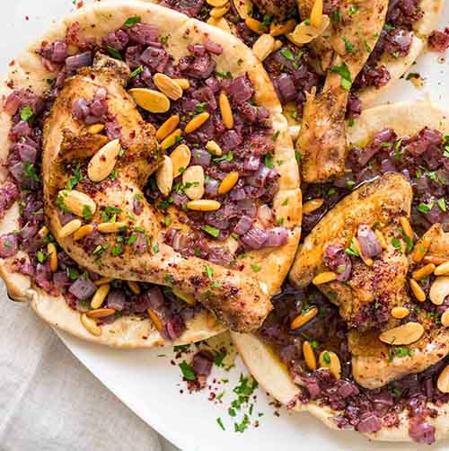 Msakhan (Sumac Chicken Flatbread)